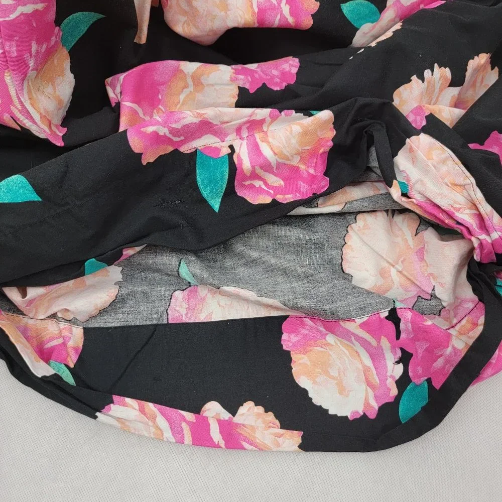 PINK Victorias Secret TWIN Duvet Cover Black Pink Roses Floral